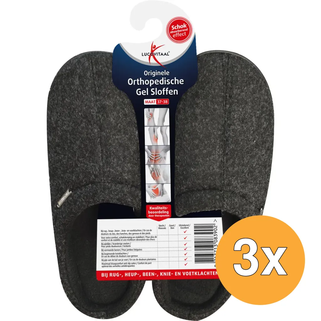 3x Lucovitaal Orth. Gel Sloffen 37-38 (1 paar)