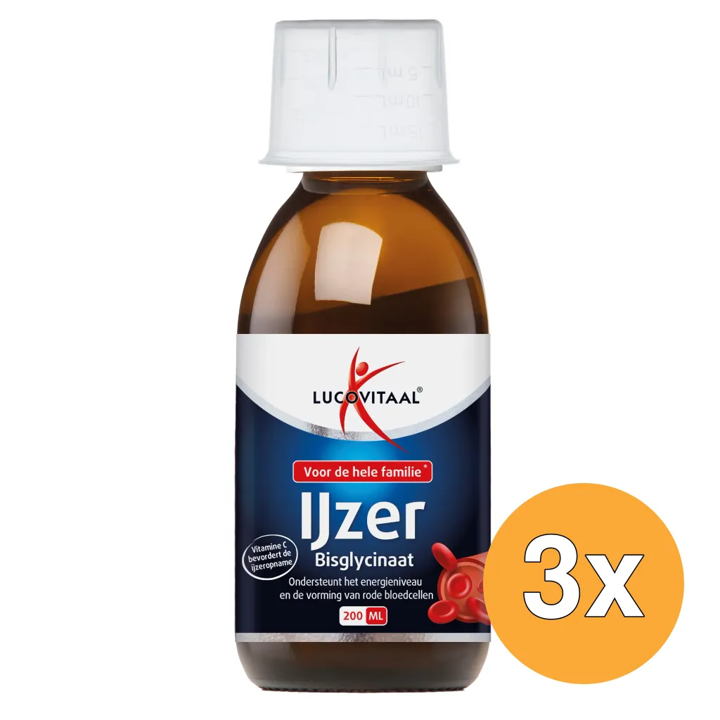 3x Lucovitaal Ijzer Bisglycinaat (200 ml)