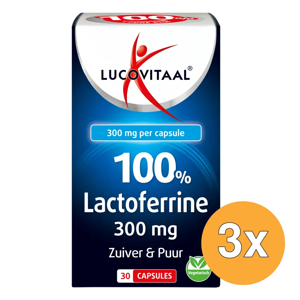 3x Lucovitaal Lactoferrine 100% (30 capsules)
