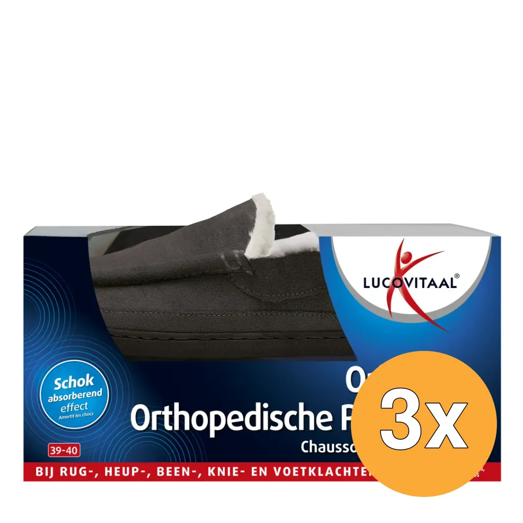 3x Lucovitaal Orth. Pantoffels 39-40 (1 paar)