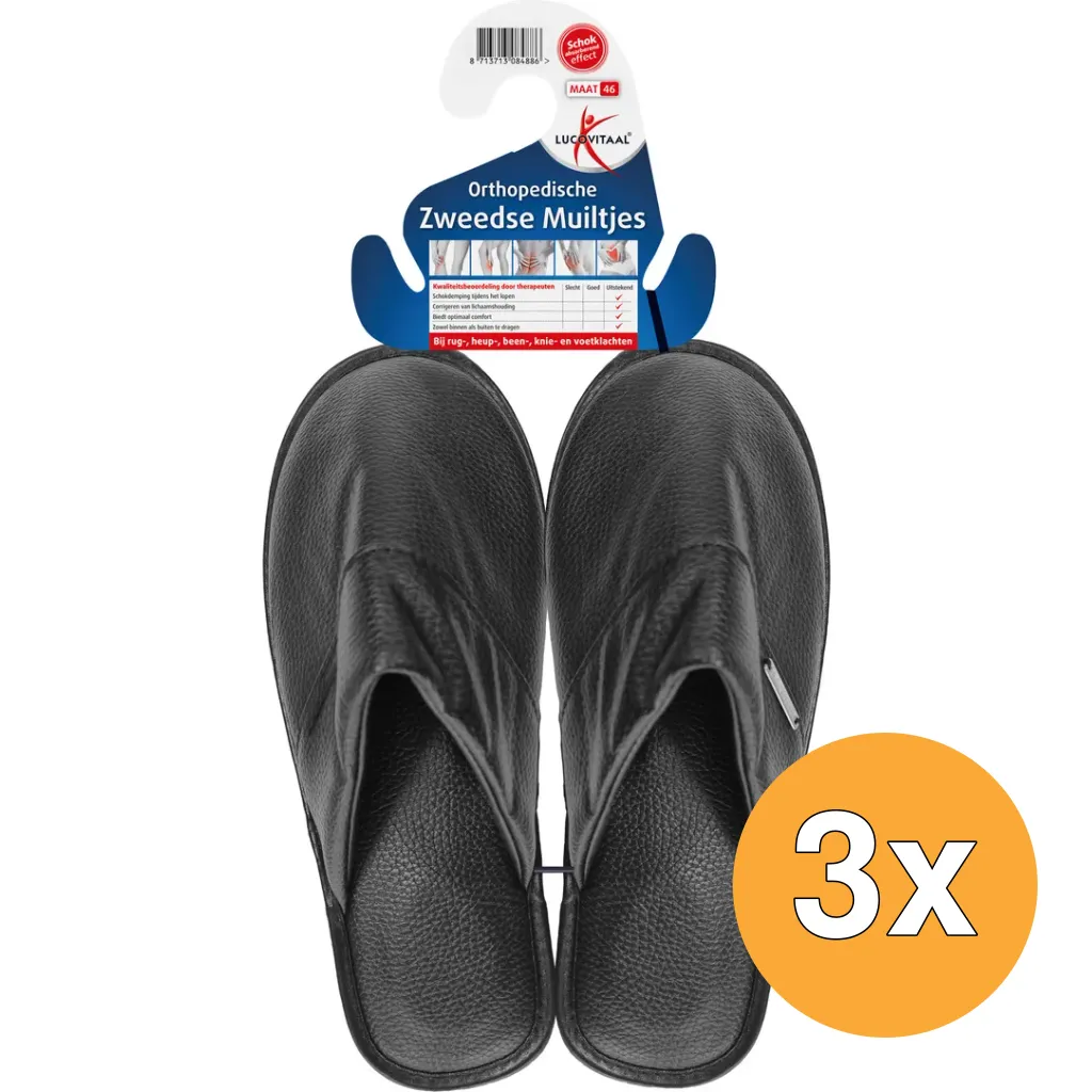 3x Lucovitaal Orth. Zweedse Muiltjes 46 (1 paar)