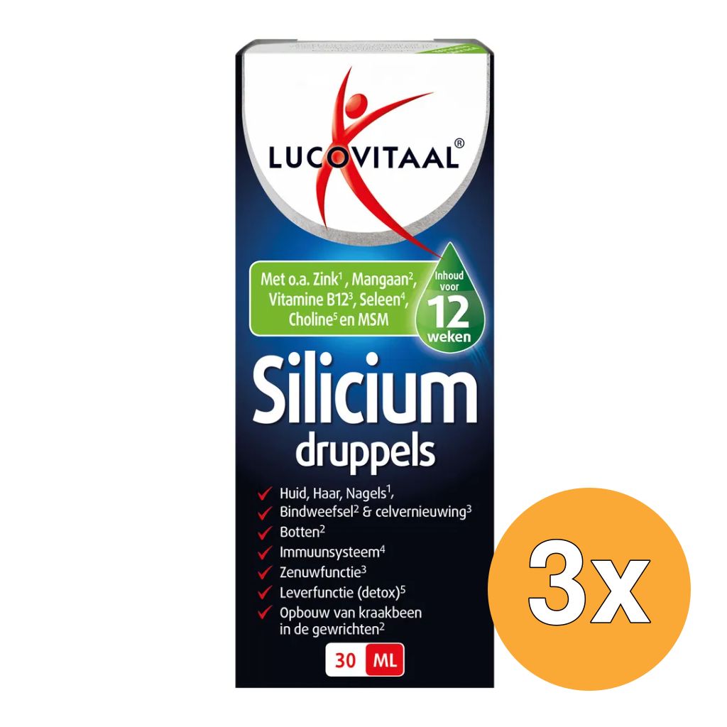 3x Lucovitaal Silicium Druppels (30 ml)