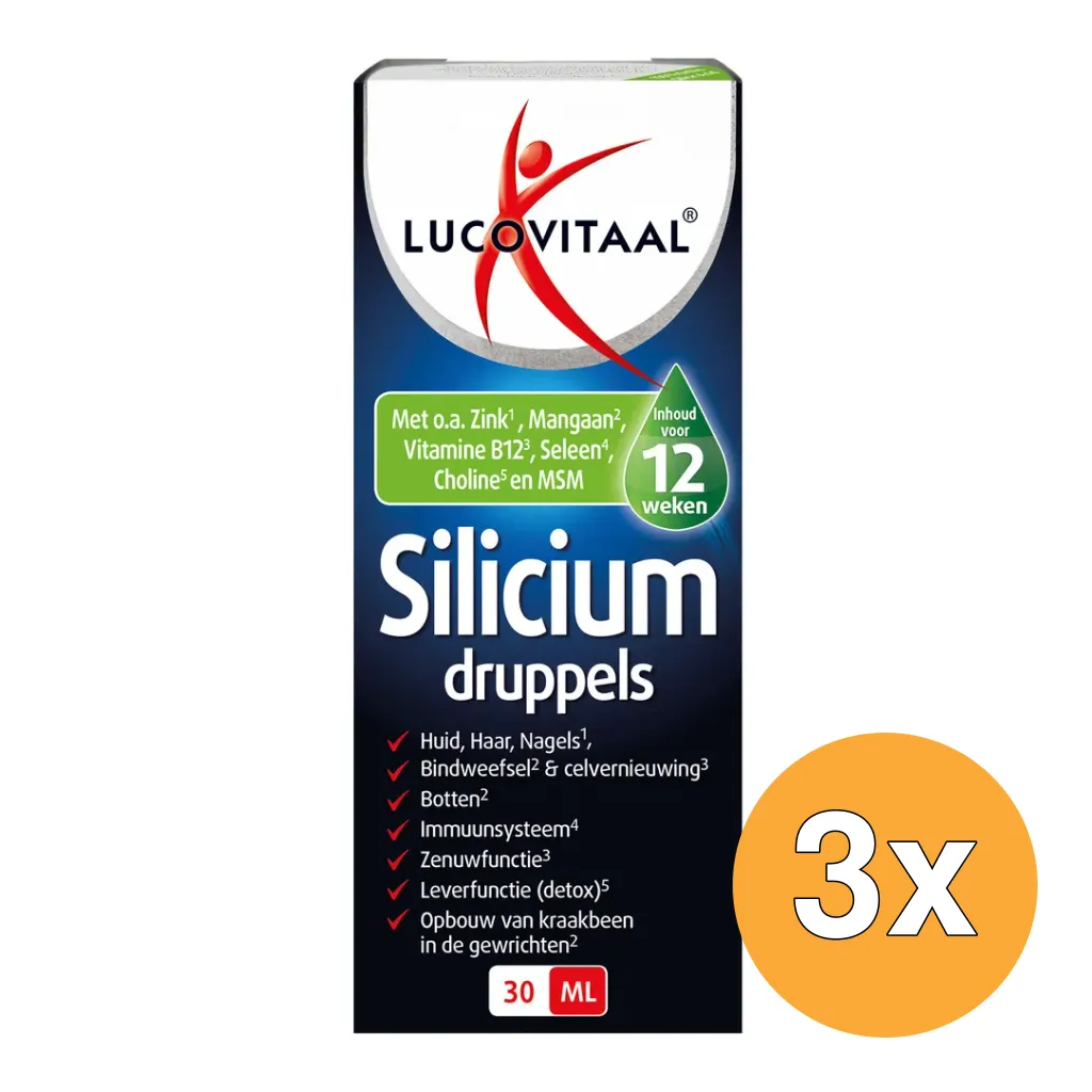 3x Lucovitaal Silicium Druppels (30 ml)