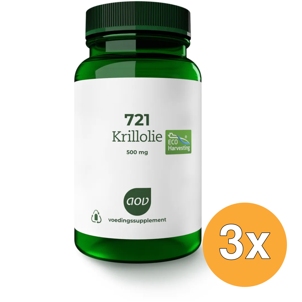 3x Aov 721 Krillolie (60 capsules)