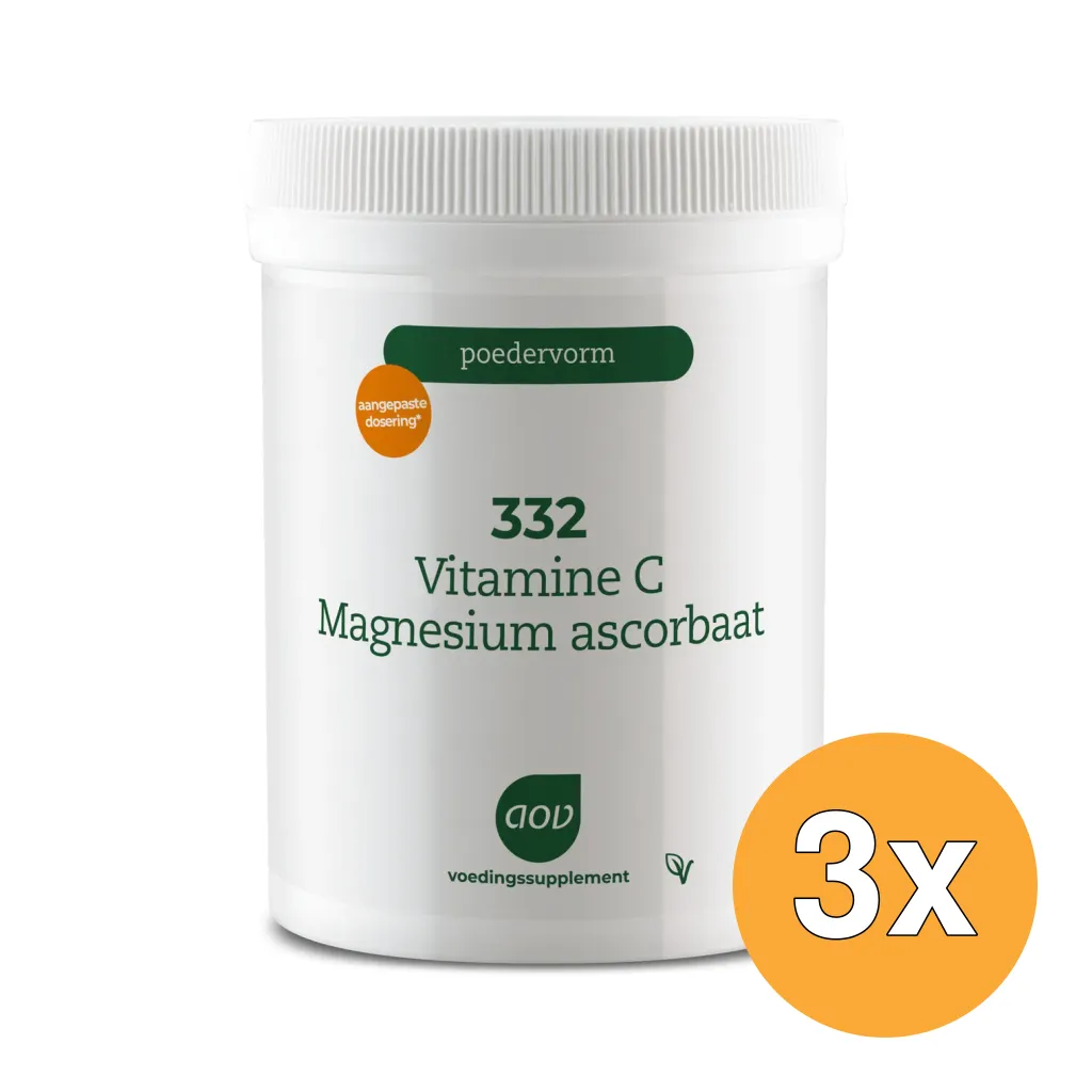 3x AOV 332 Vitamine C magnesium ascorbaat (250 gr)