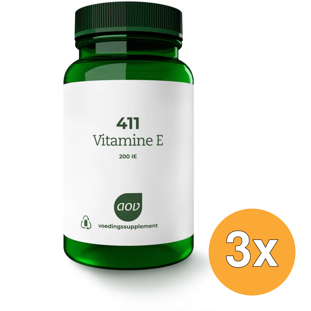 3x AOV 411 Vitamine E 200 IE (90 capsules)