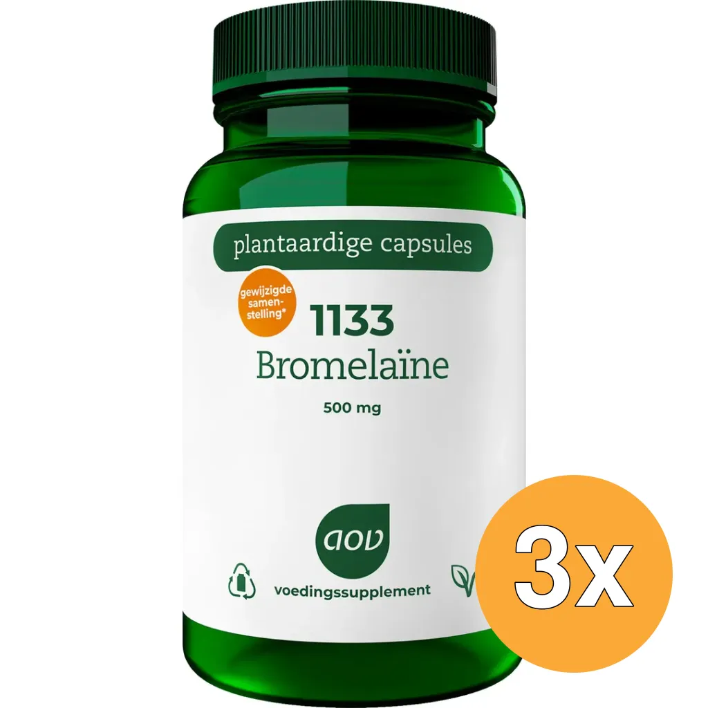 3x Aov 1133 Bromelaine (30 vega capsules)