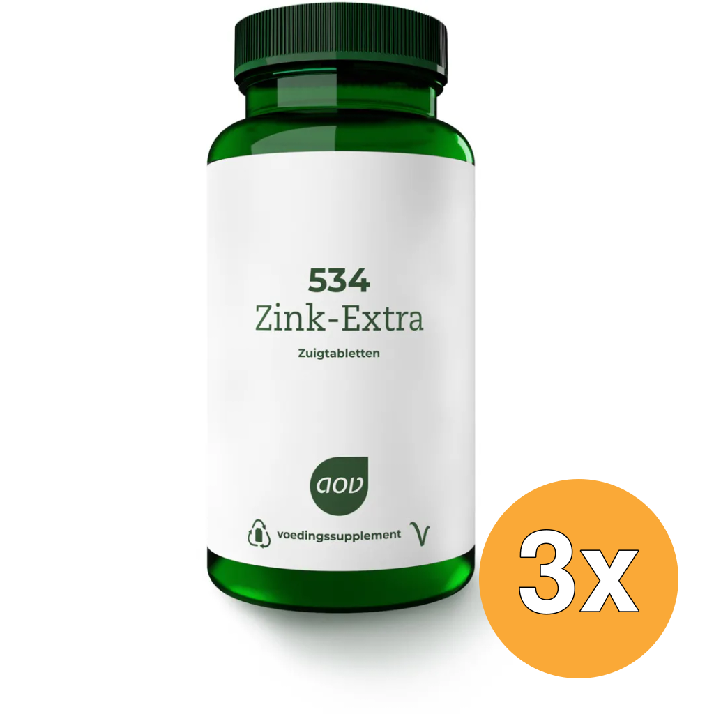 3x AOV 534 Zink extra (90 zuigtabletten)