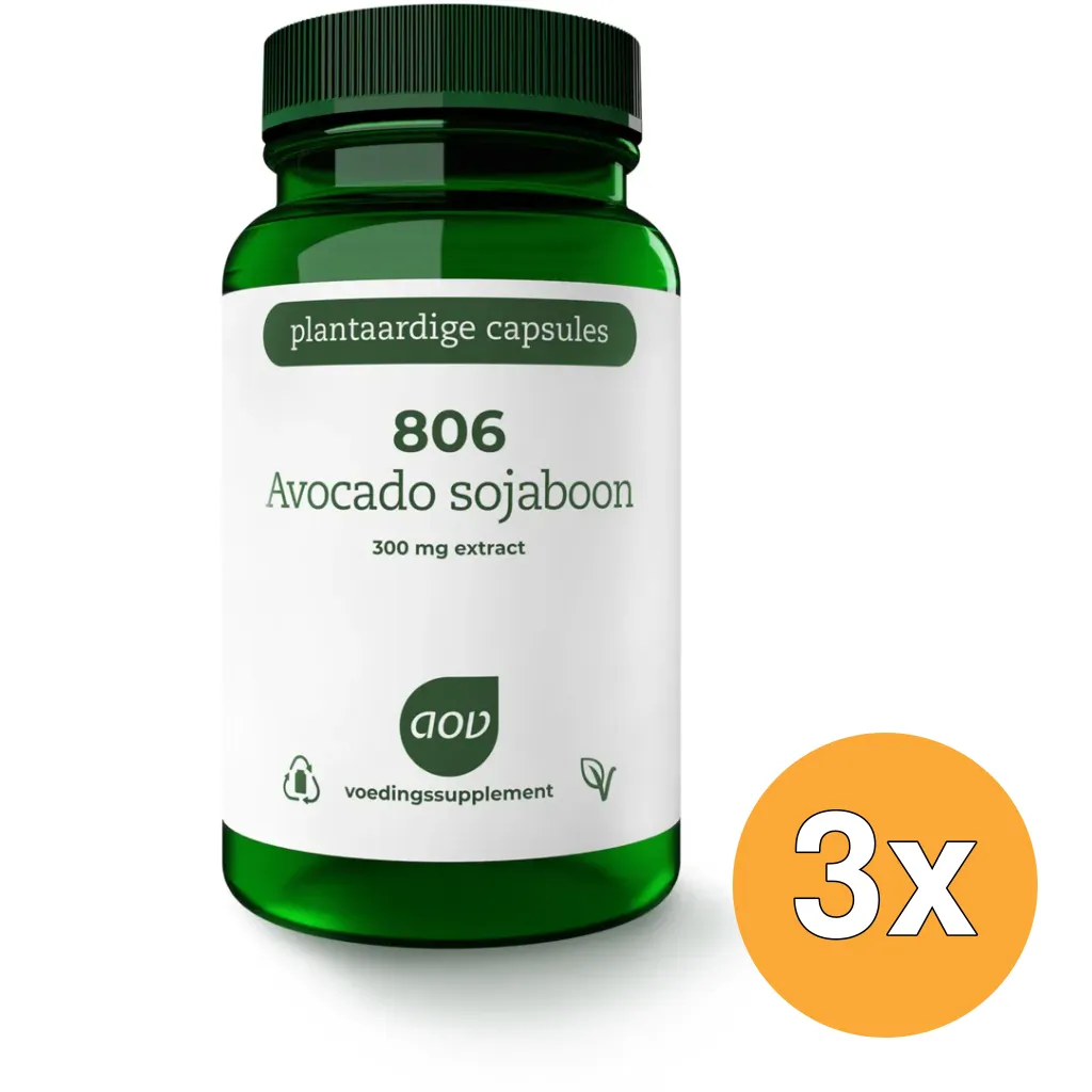 3x Aov 806 Avocado Sojabonen-Extract (60 vega capsules)