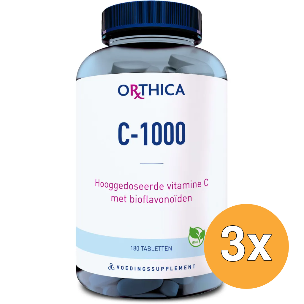 3x Orthica Vitamine C-1000 (180 tabletten)