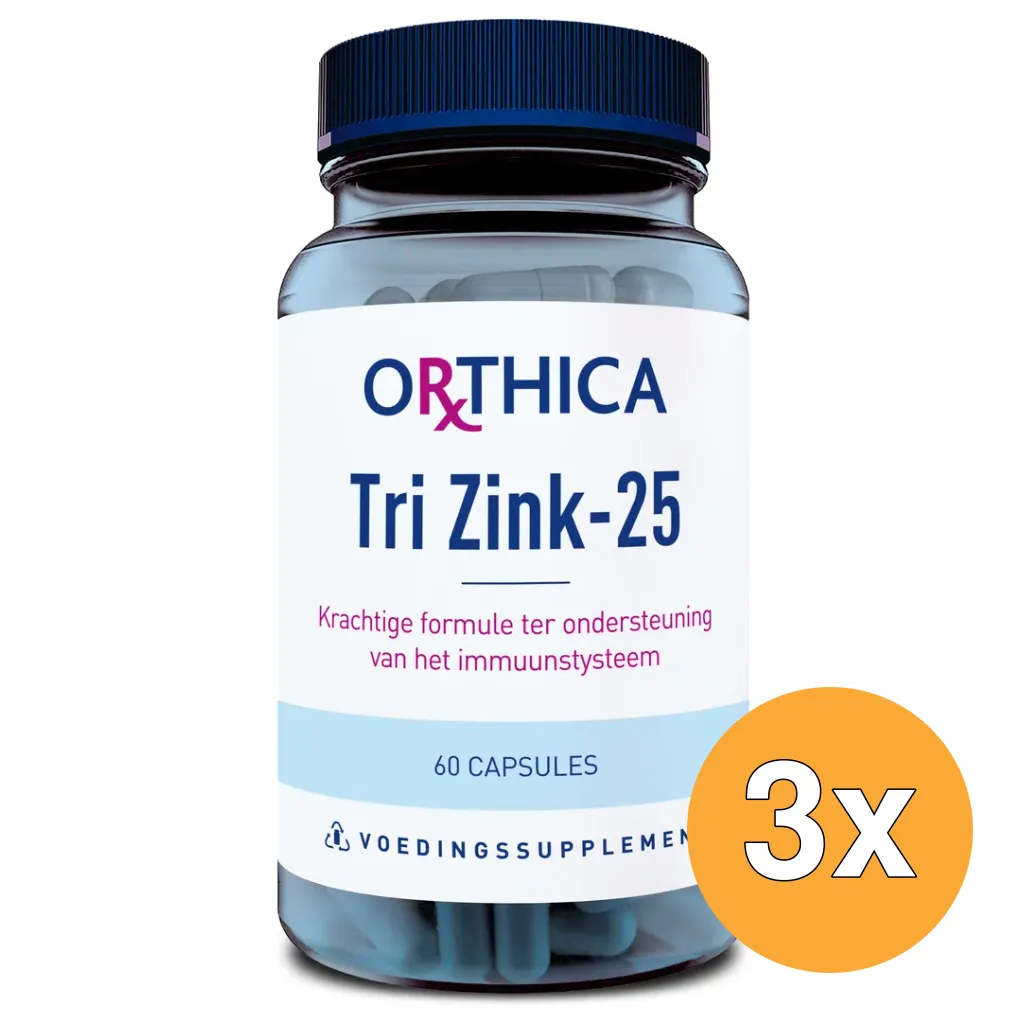 3x Orthica Tri zink 25 (60 capsules)