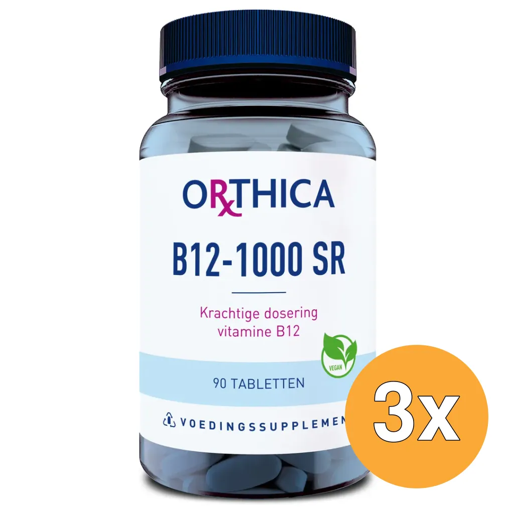 3x Orthica Vitamine B12-1000 SR (90 tabletten)