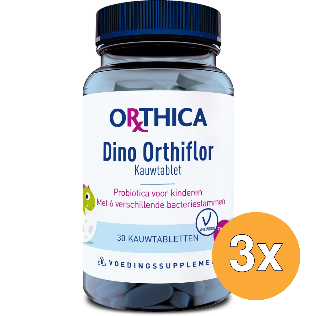 3x Orthica Dino Orthiflor (30 kauwtabletten)