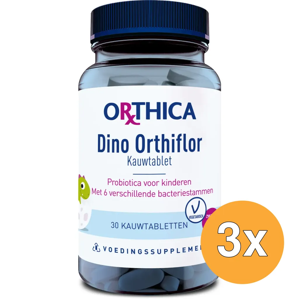 3x Orthica Dino Orthiflor (30 kauwtabletten)