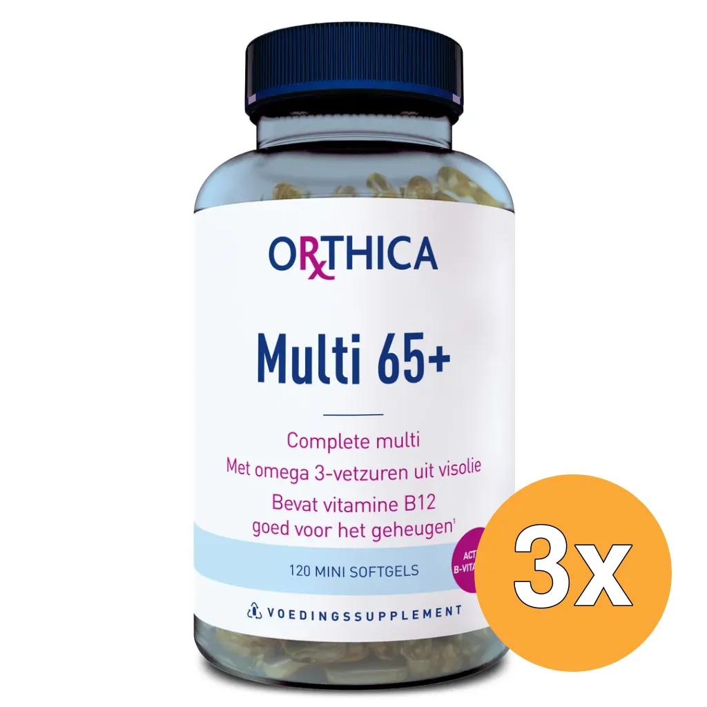 3x Orthica Multi 65+ (120 softgels)