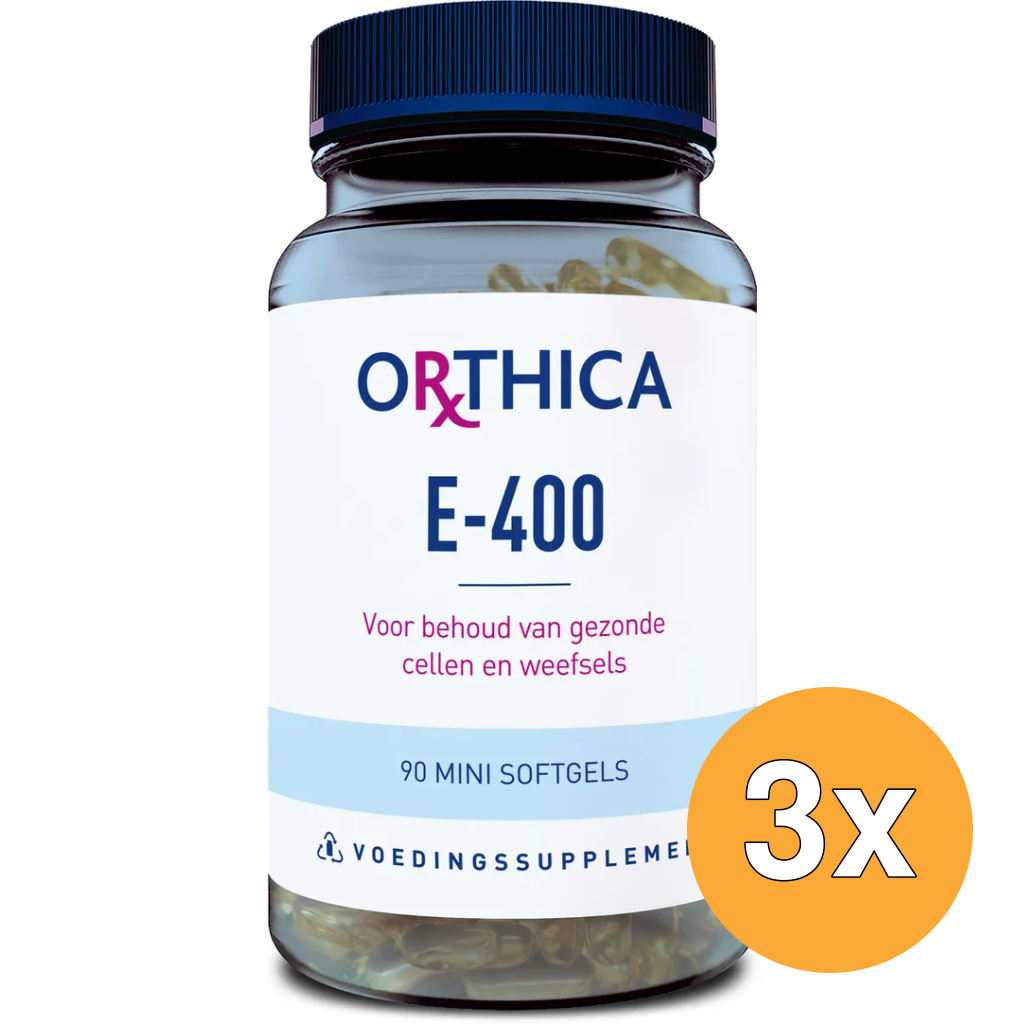 3x Orthica Vitamine E-400 (90 softgels)