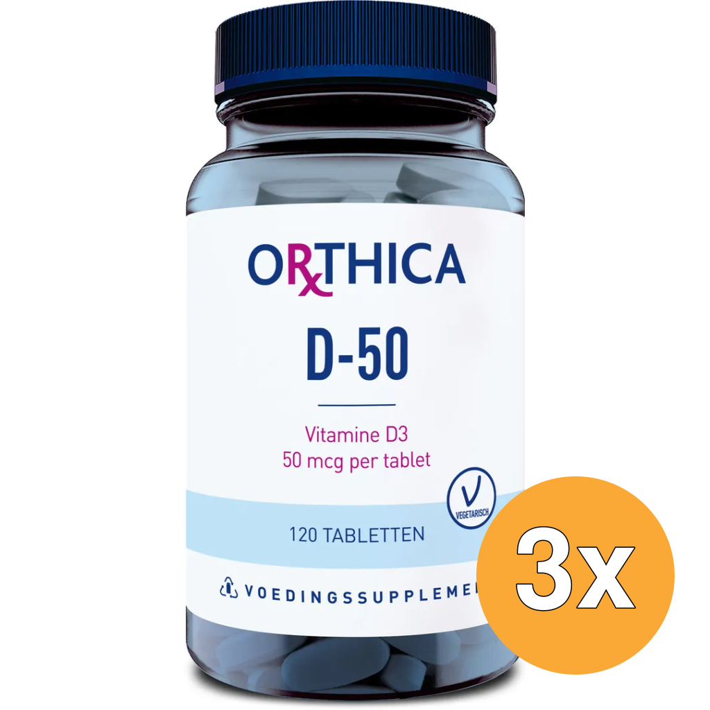 3x Orthica Vitamine D-50 (120 tabletten)
