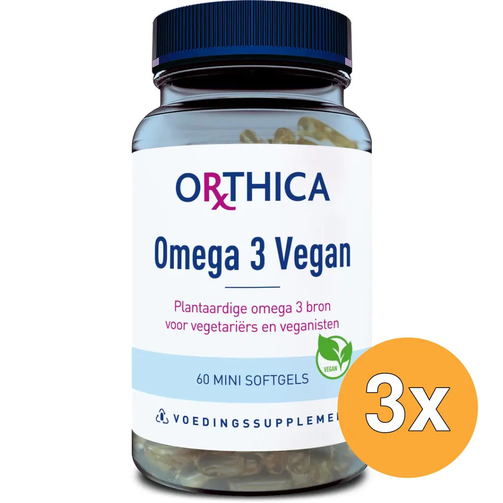 3x Orthica Omega 3 Vegan (60 softgels)