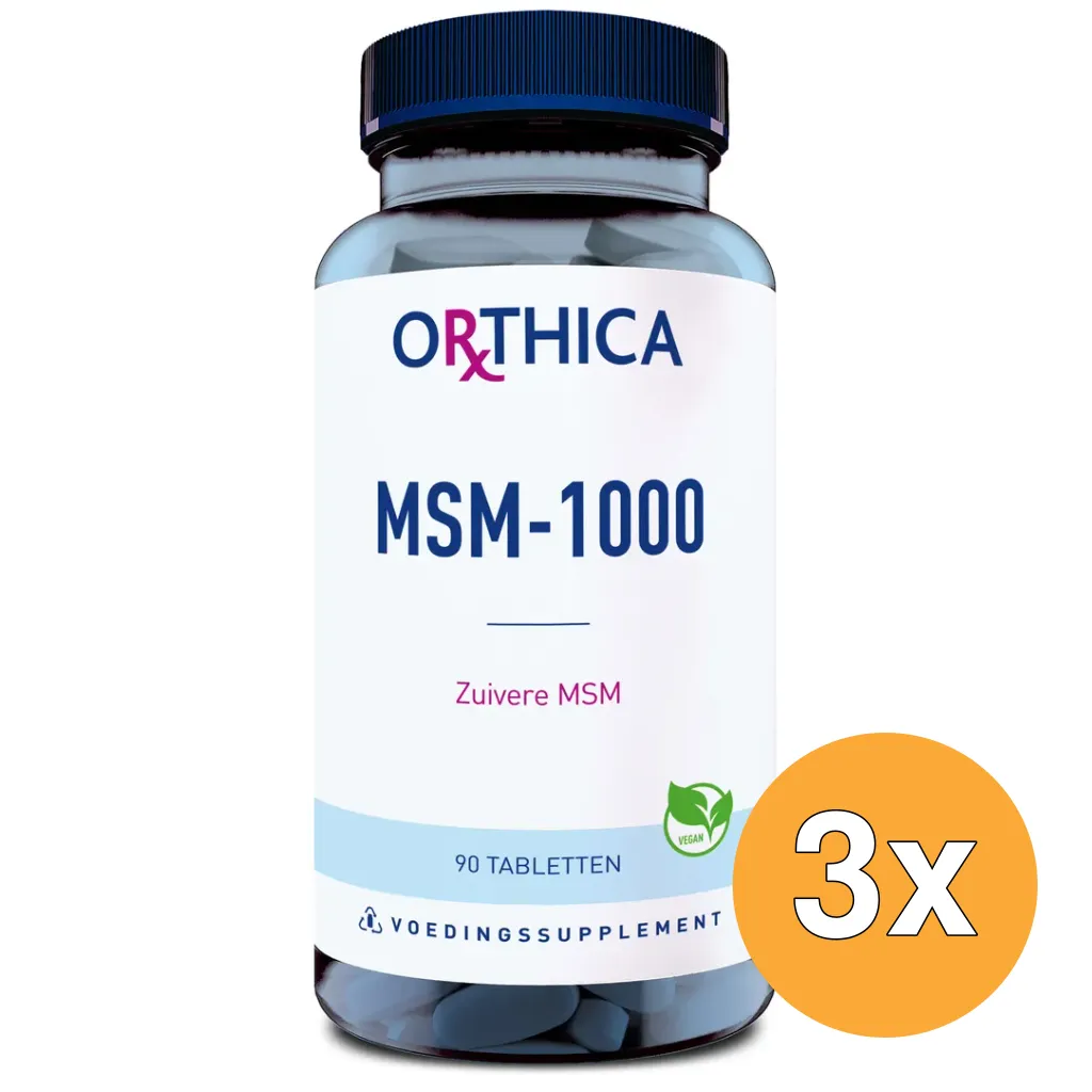 3x Orthica Msm 1000 (90 tabletten)