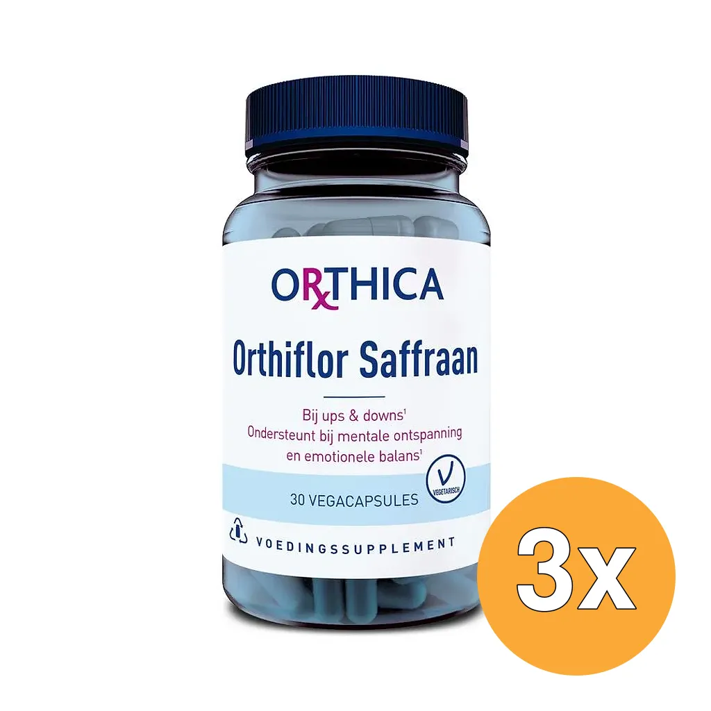 3x Orthica Orthiflor Saffraan (30 vega capsules)