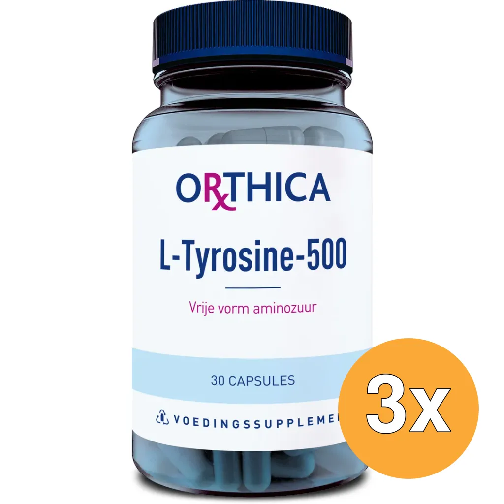 3x Orthica L-Tyrosine-500 (30 capsules)