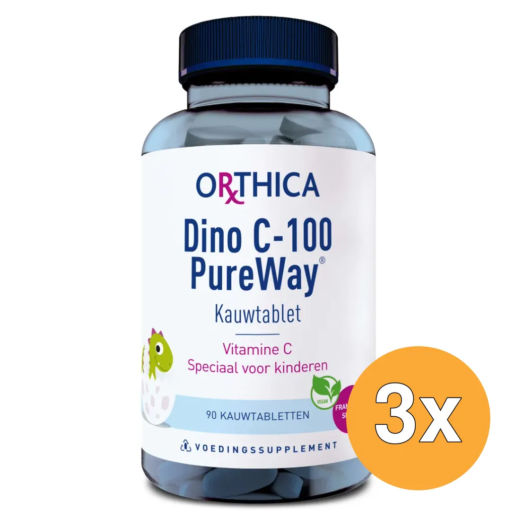 3x Orthica Dino C pureway (90 kauwtabletten)