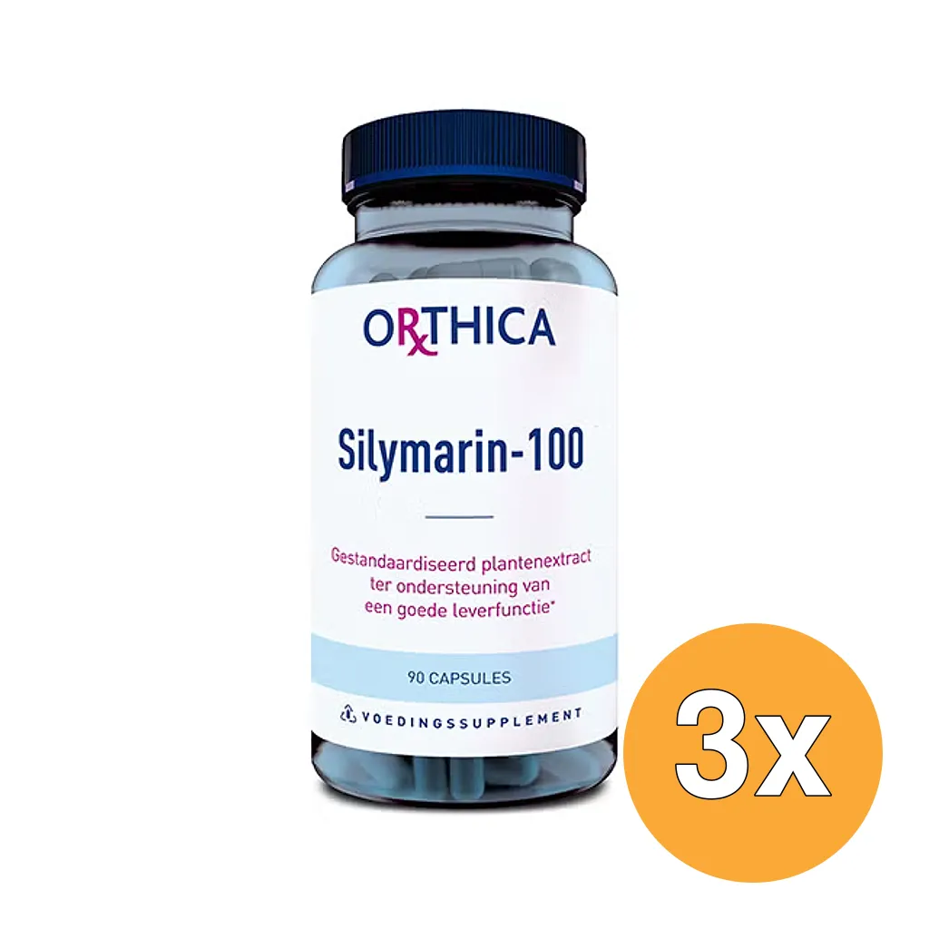 3x Orthica Silymarin-100 (90 vega capsules)