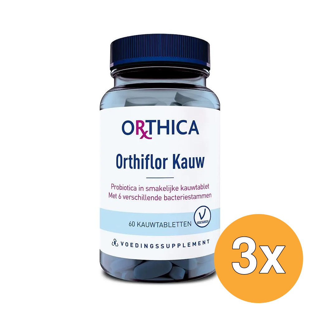 3x Orthica Orthiflor Kauw (60 kauwtabletten)