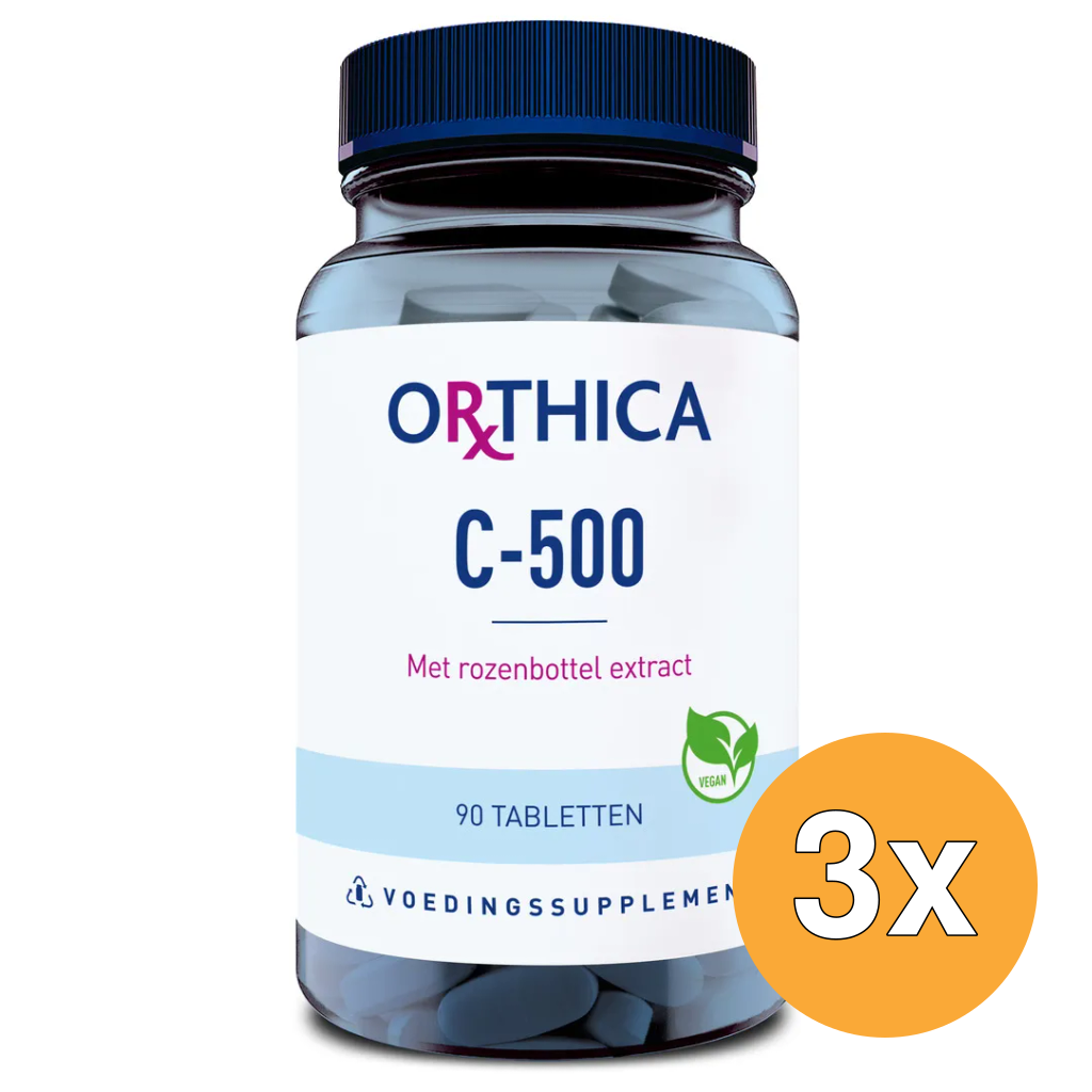 3x Orthica Vitamine C 500 (90 tabletten)