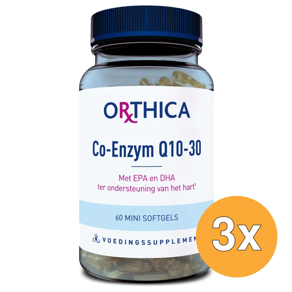 3x Orthica Co-enzym Q10 30 (60 softgels)