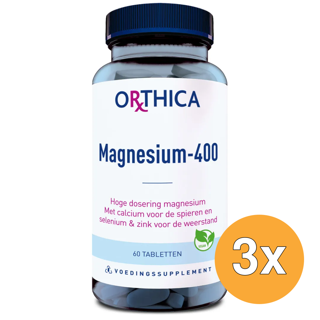 3x Orthica Magnesium 400 (60 tabletten)