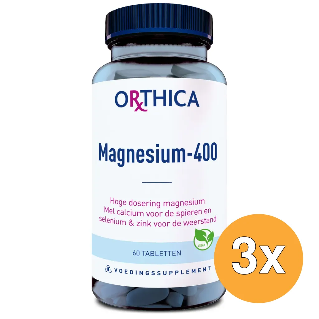 3x Orthica Magnesium 400 (60 tabletten)
