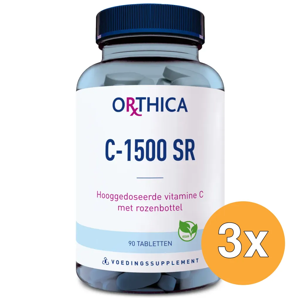 3x Orthica Vitamine C 1500 SR (90 tabletten)