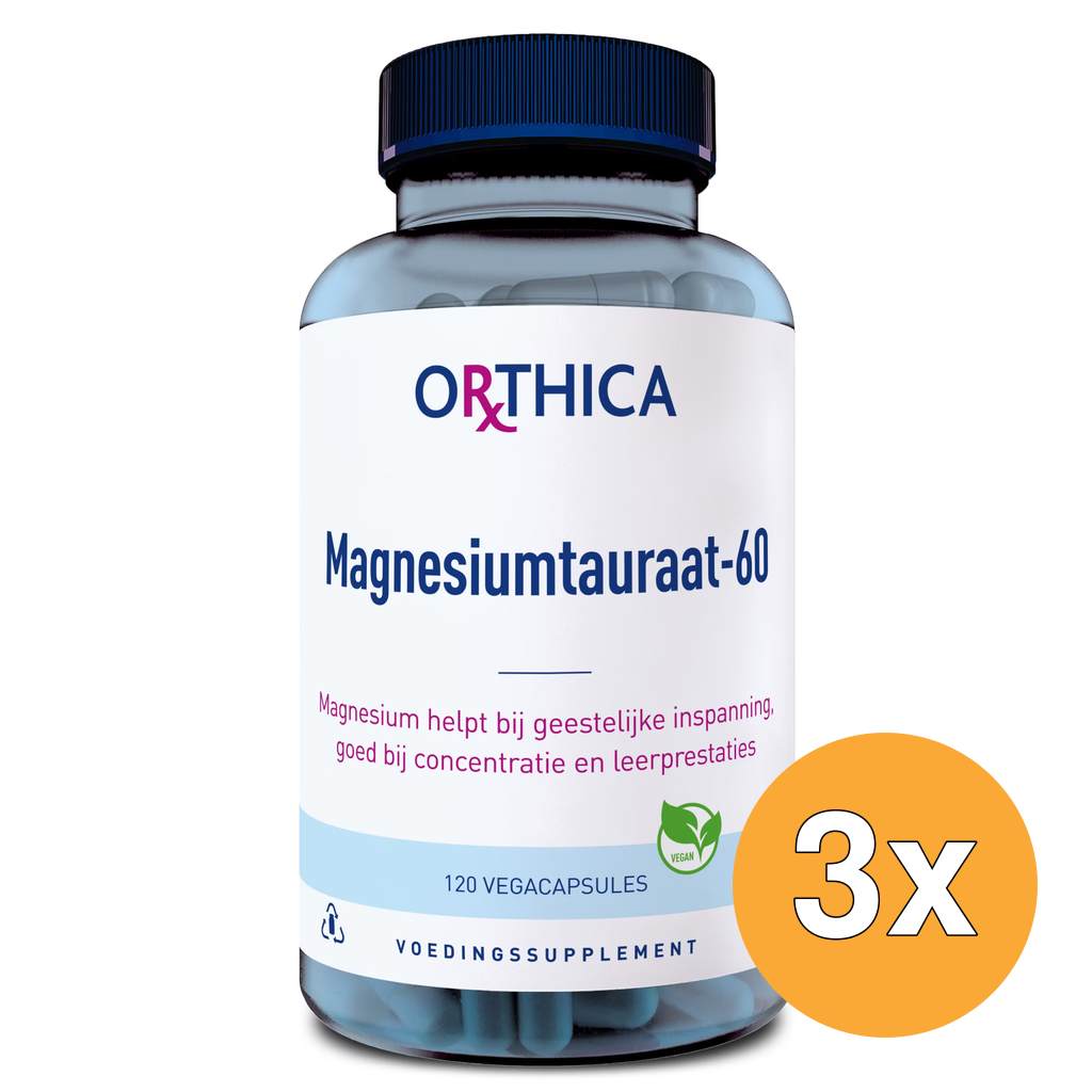 3x Orthica Magnesiumtauraat-60 (120 vega capsules)