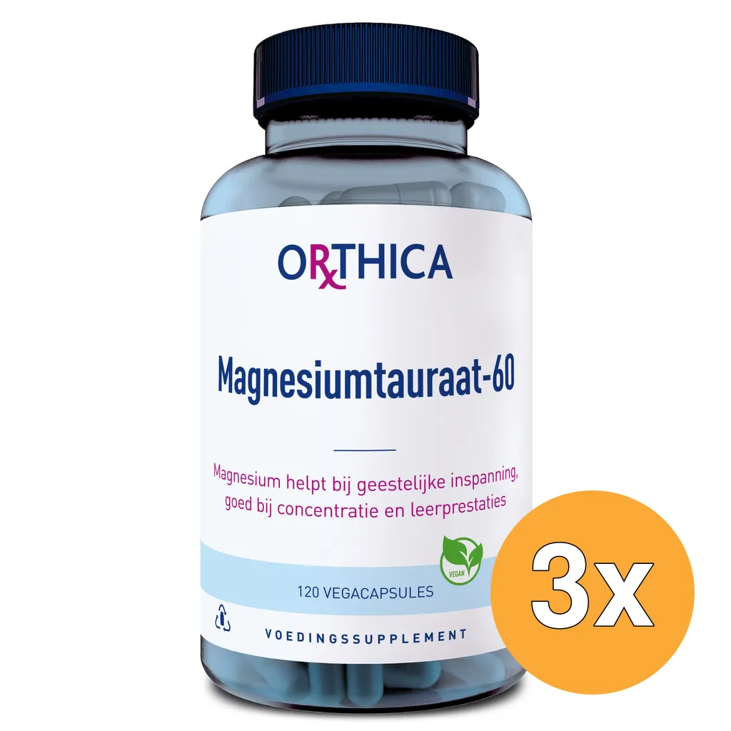 3x Orthica Magnesiumtauraat-60 (120 vega capsules)
