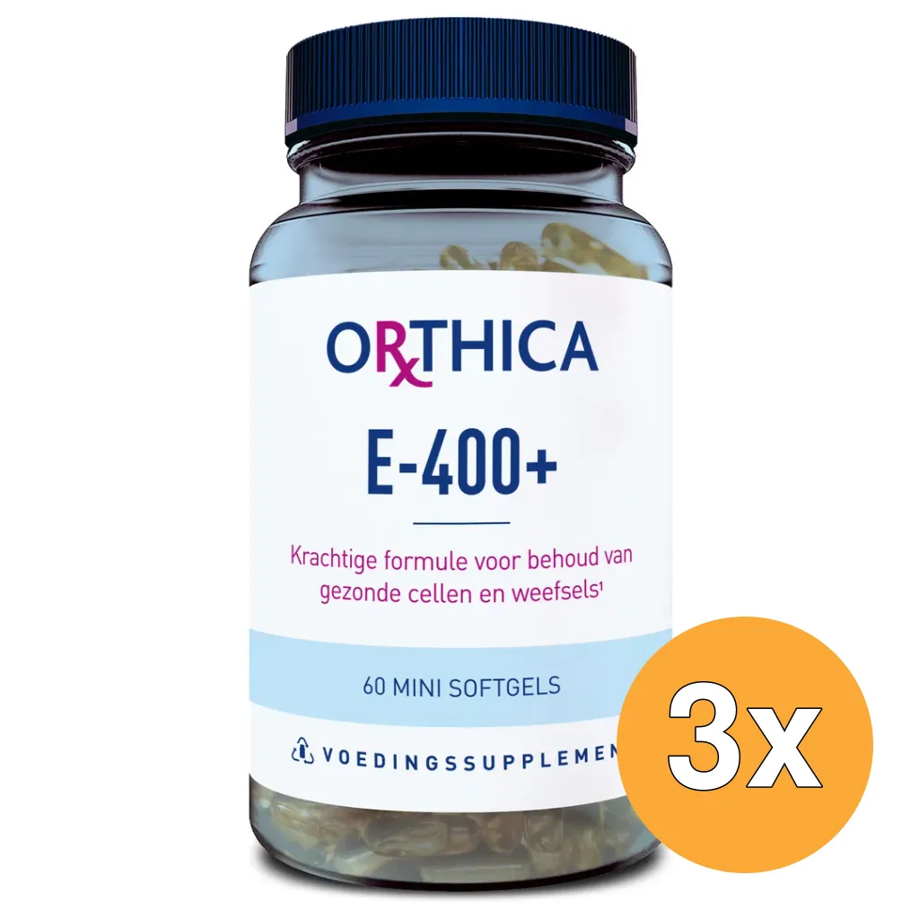 3x Orthica Vitamine E-400+ (60 softgels)