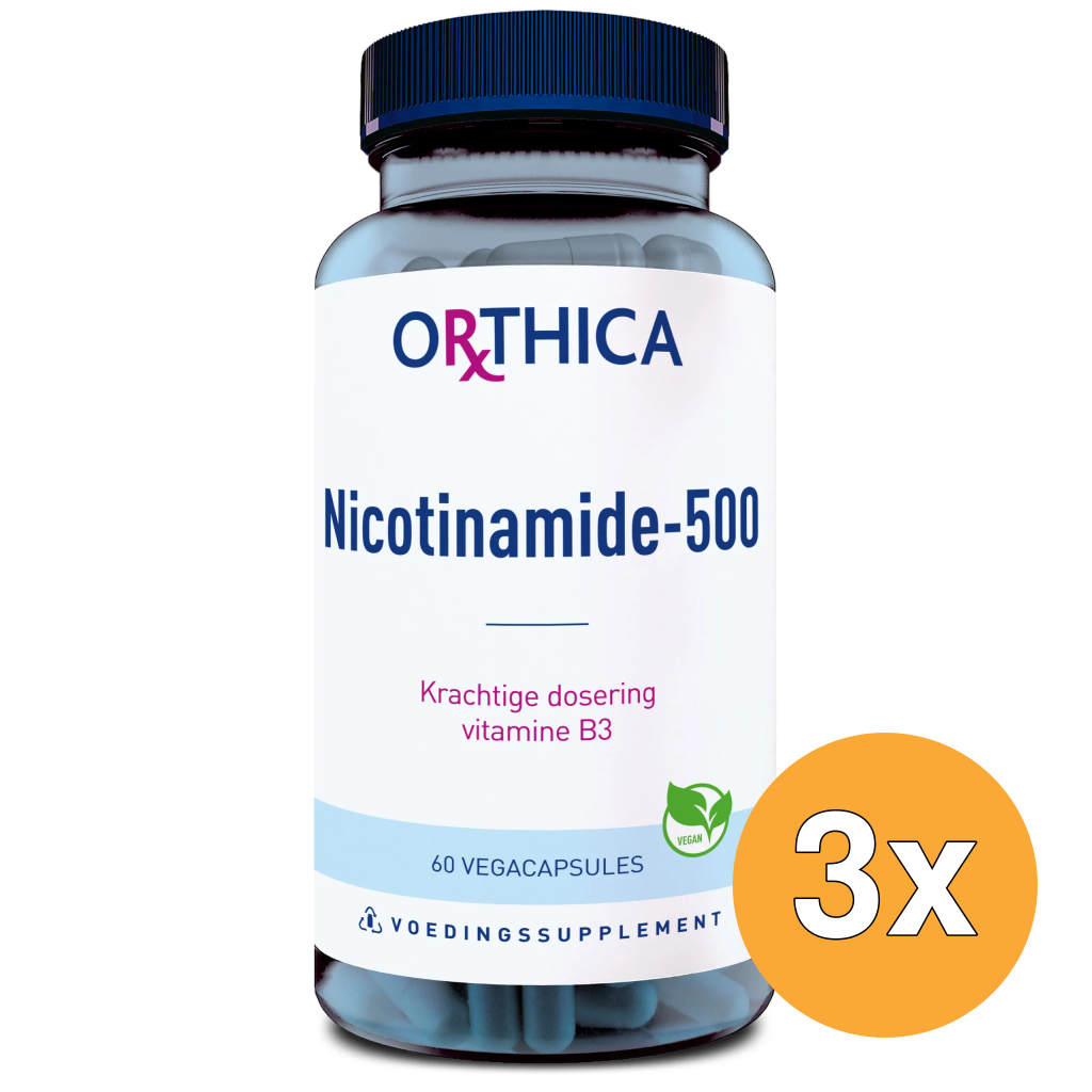 3x Orthica Nicotinamide 500 (60 vega capsules)