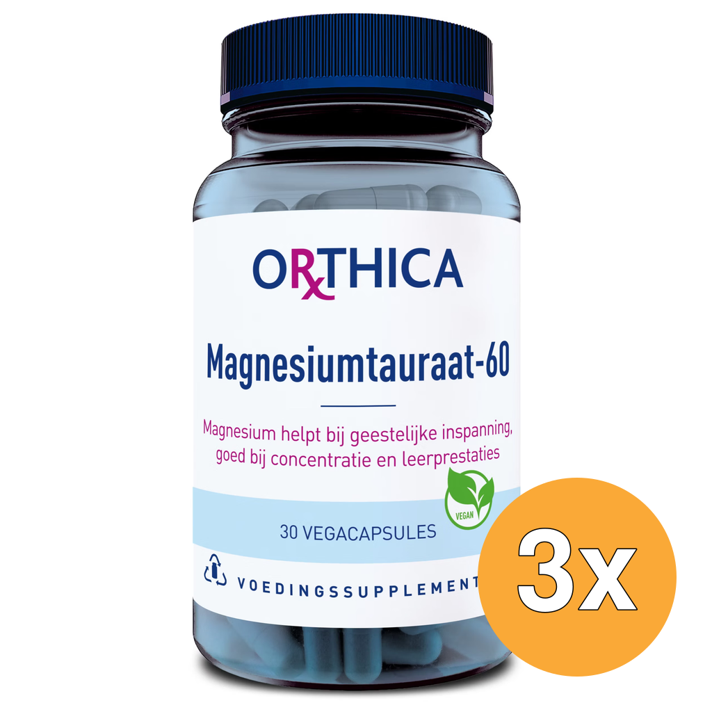 3x Orthica Magnesiumtauraat-60 (30 vega capsules)