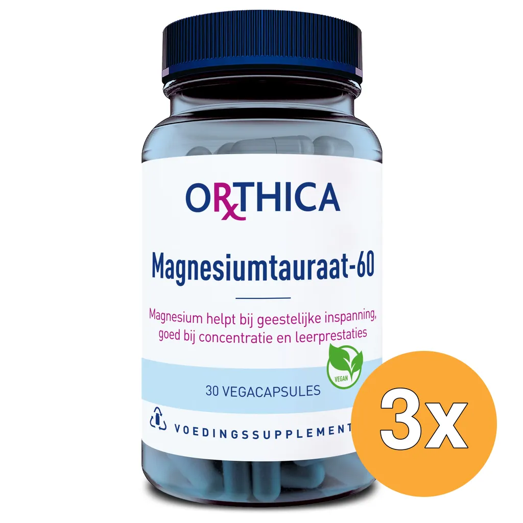 3x Orthica Magnesiumtauraat-60 (30 vega capsules)