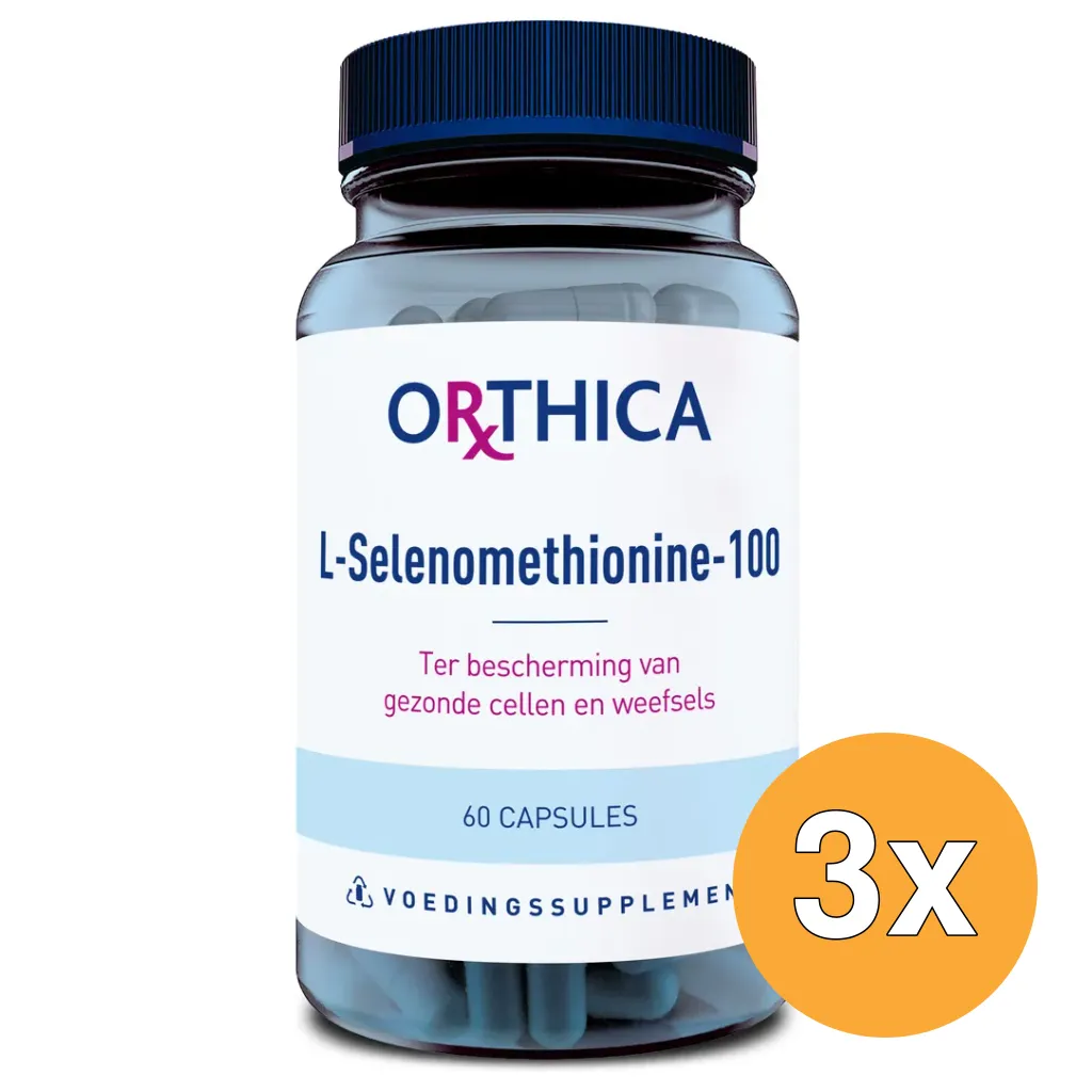 3x Orthica L-Selenomethionine 100 (60 capsules)