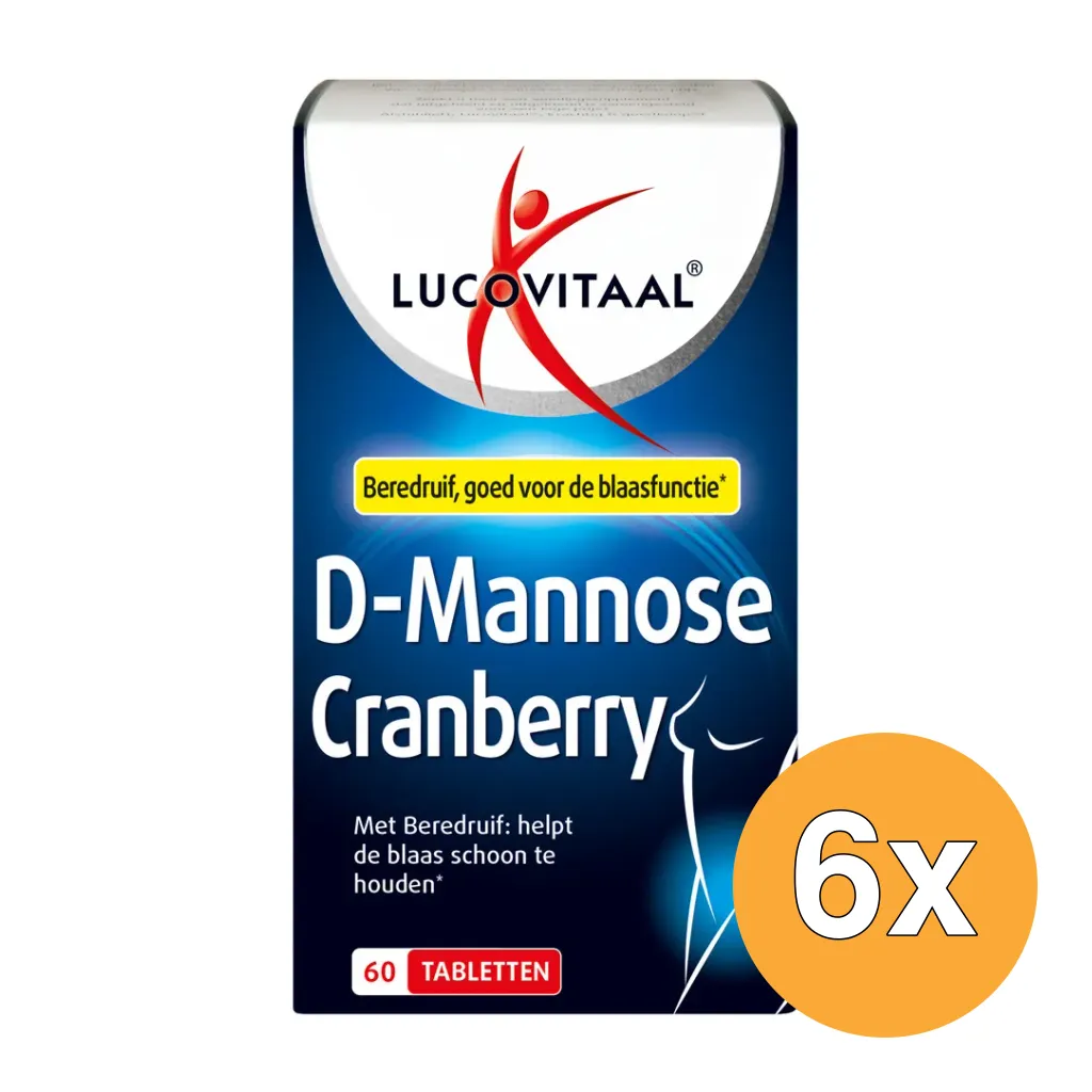 6x Lucovitaal D-Mannose Cranberry (60 tabletten)