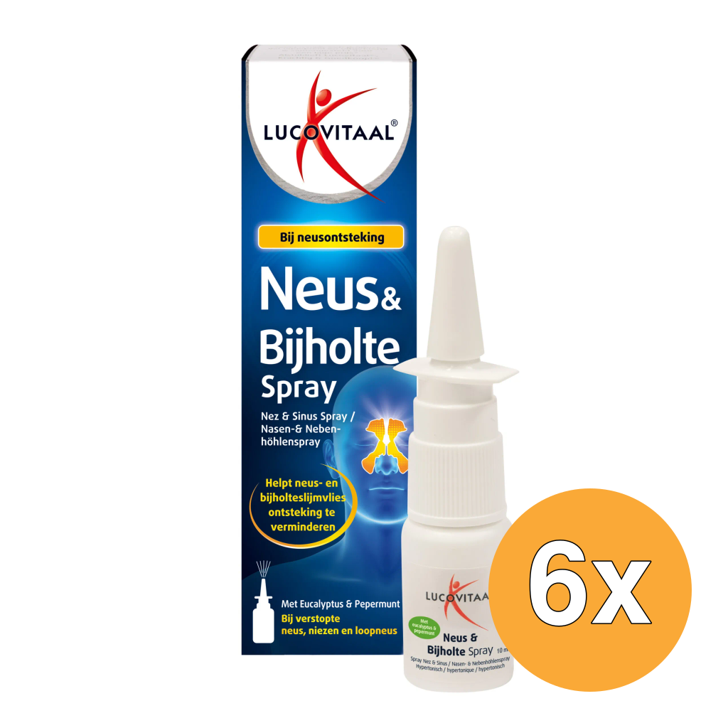 6x Lucovitaal Neus & Bijholte Spray (10 ml)