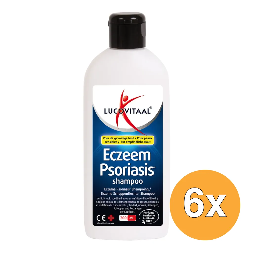6x Lucovitaal Eczeem Psoriasis Shampoo (200 ml)