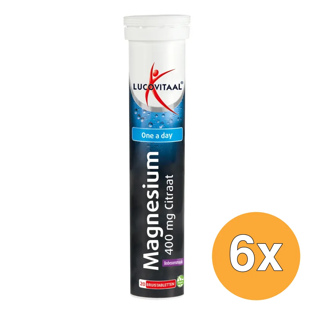6x Lucovitaal Magnesium Citraat (20 bruistabletten)