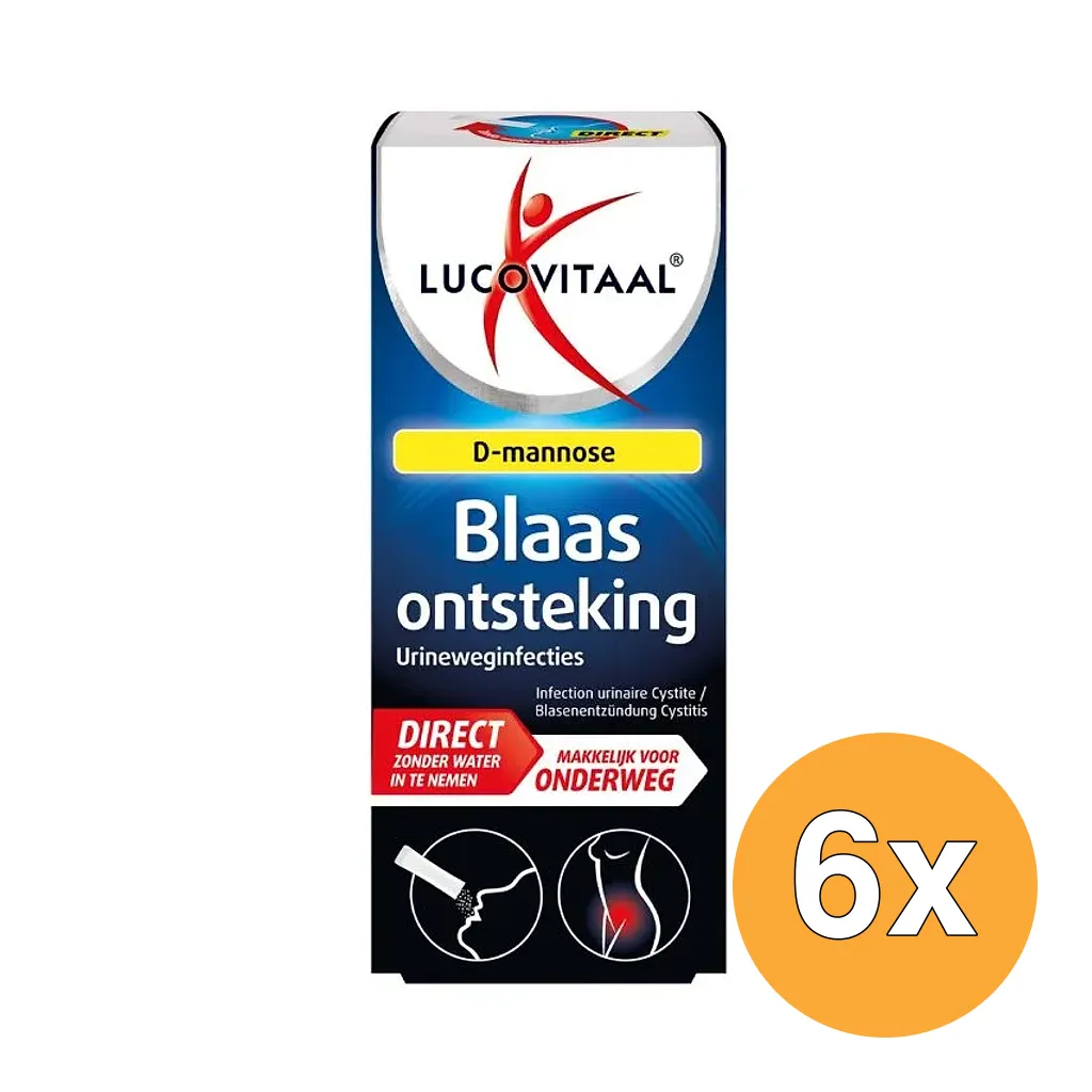 6x Lucovitaal Blaasontsteking D-mannose Direct (6 sachets)