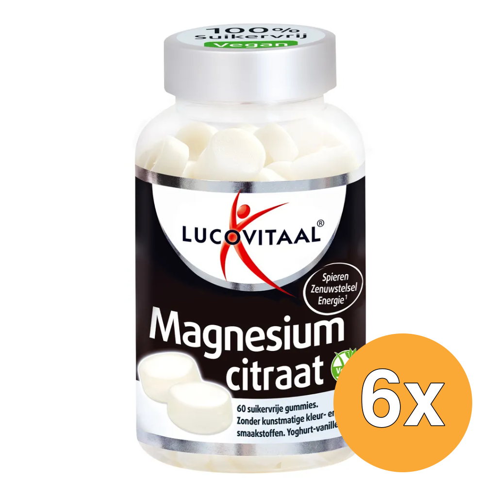 6x Lucovitaal Magnesium Citraat (60 gummies)