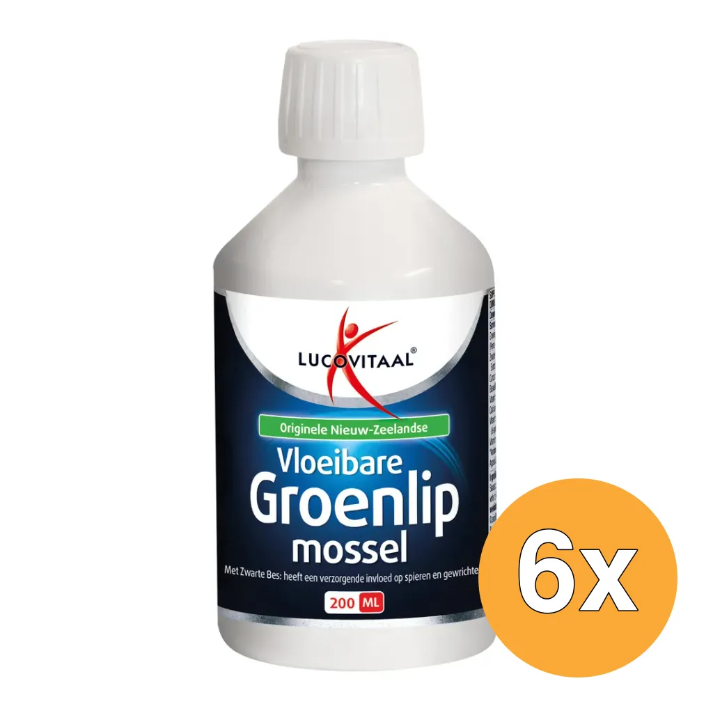 6x Lucovitaal Groenlipmossel Vloeibaar (200 ml)