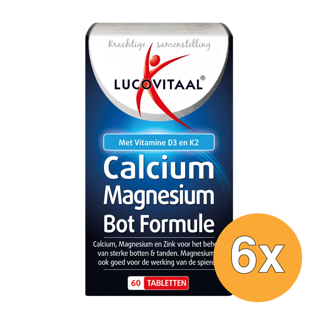 6x Lucovitaal Calcium Magnesium Bot Formule (60 tabletten)