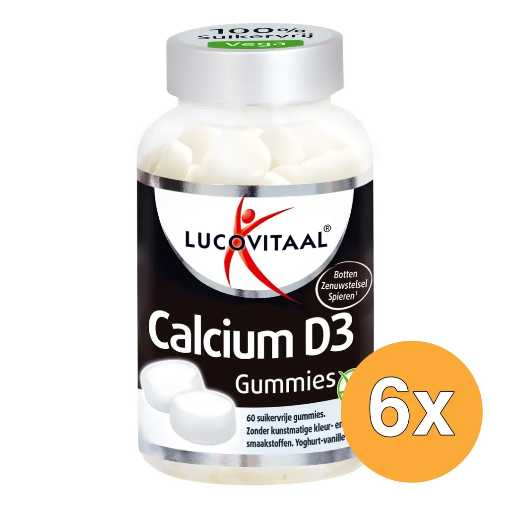 6x Lucovitaal Calcium D3 (60 gummies)