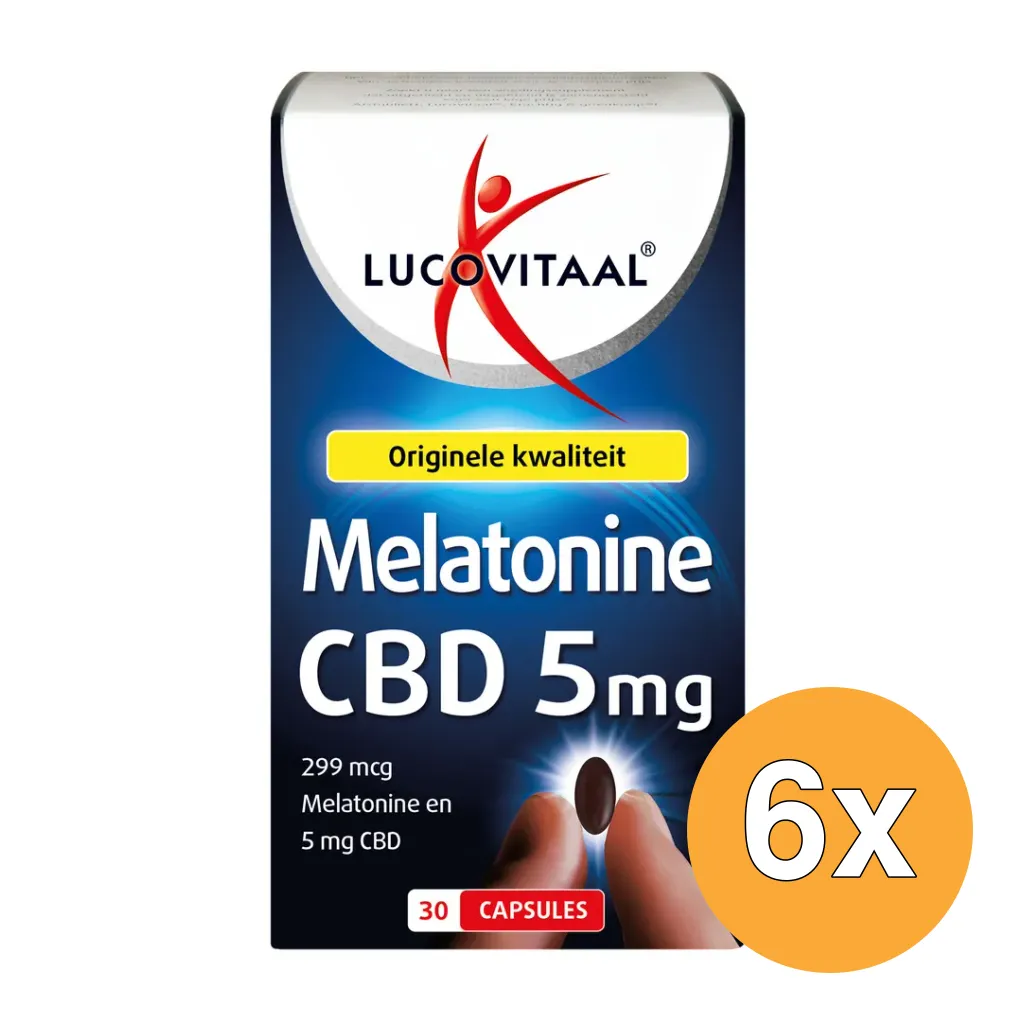 6x Lucovitaal Melatonine CBD 5mg (30 capsules)